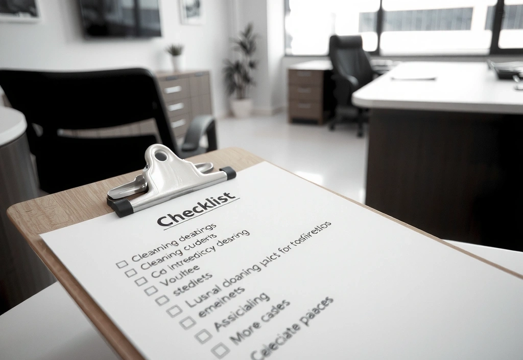 Checklist de requisitos de limpieza