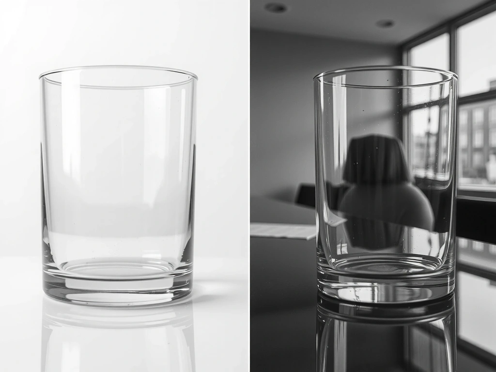 Comparación de cristal